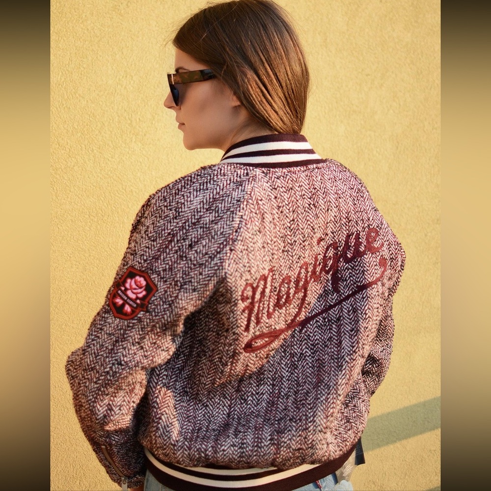 SCOTCH & SODA
🐙Herringbone Weave Varsity Jacket -NEW WITH TAGS